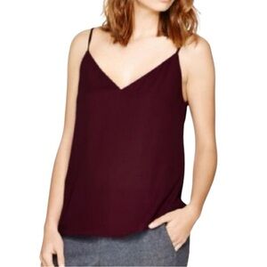 Aritzia Wilfred Free Lined Camisole Top Burgundy Size XS